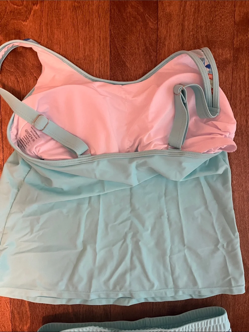 Girls' Aqua Sea Turtle Tankini with Ocean Print Shorts